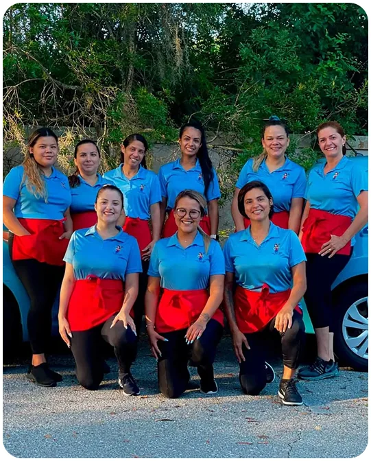 The Let's Clean Maids cleaning team in Sarasota, FL